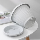 Горшок для цветов с поддоном «Сильвер ЭКО», 2.6 л, d=20 см, пластиковый, светло-серый - Фото 4