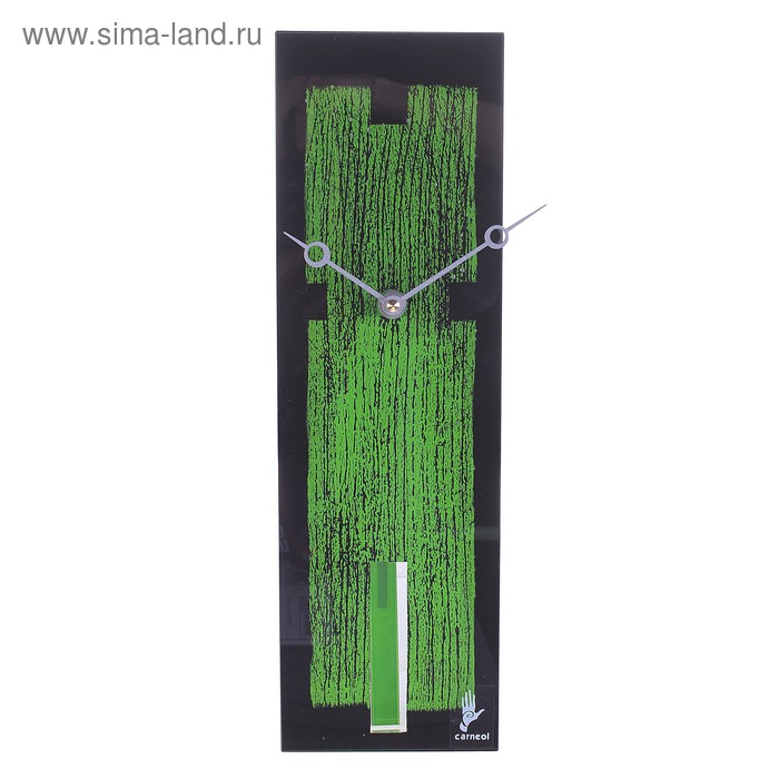 Часы настенные, черно-зеленые, 11 × 36 см - Фото 1