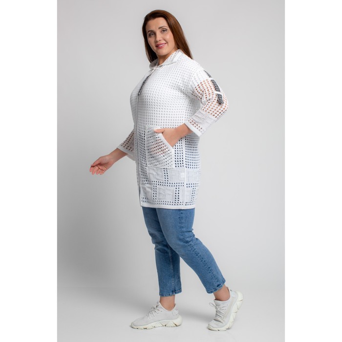 Кардиган «Злата», цвет белый, размер 56 55214