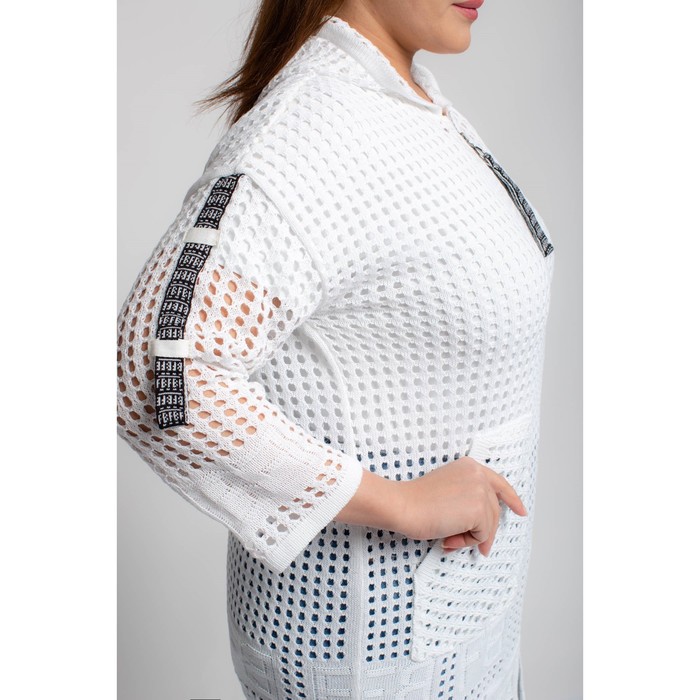 Кардиган «Злата», цвет белый, размер 56 55214