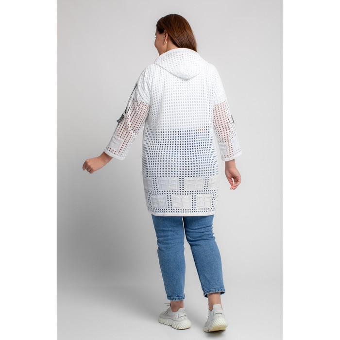 Кардиган «Злата», цвет белый, размер 56 55214
