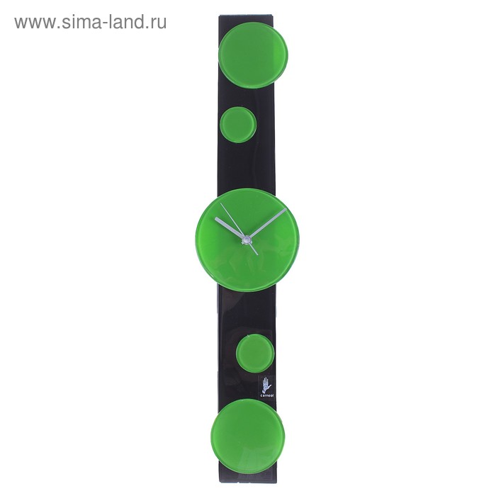 Часы настенные "Круг", зеленые, 8 × 68 см - Фото 1