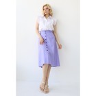 Юбка-трапеция на пуговицах, размер 42 - Фото 1