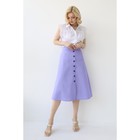 Юбка-трапеция на пуговицах, размер 42 - Фото 2