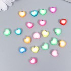 Бусины для творчества PVC "Пухлое сердечко" цветные набор 20 шт 1х1х1 см - фото 9840670