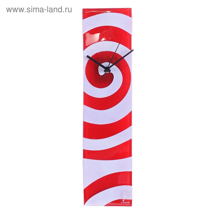 Часы настенные "Спираль", красные, 10 × 41 см - Фото 1