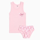 Комплект (майка, трусы) для девочки А.31191, рост 122-128 см, цвет светло-розовый - фото 321349460
