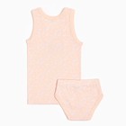 Комплект (майка, трусы) для девочки А.31192, рост 92 см, цвет светло-персиковый - фото 38701213