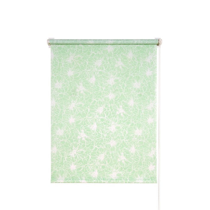 Рулонная штора «Экзотика», 55х175 см, цвет зеленый
