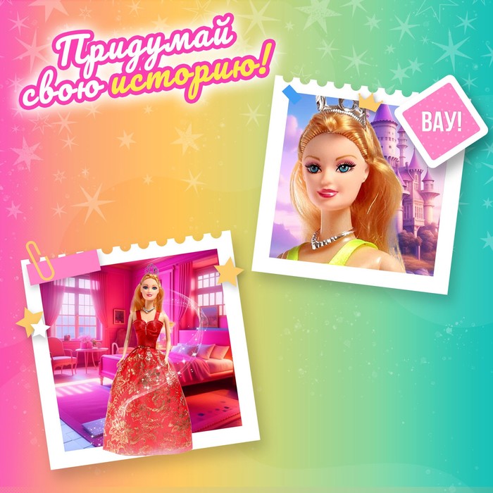 Кукла-модель «Марина» с набором платьев и аксессуарами, МИКС 55219