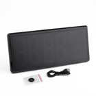 Часы электронные настенные, настольные, с будильником, 36×3×15 см, чёрные - фото 51456162