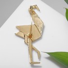 Брошь «Геометрия» фламинго, цвет бело-розовый в золоте - Фото 2