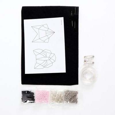 Вышивка бисером, брошь «Пантера и лиса», набор для творчества