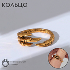 Кольцо «Перстень» когти, цвет чернёное золото, безразмерное - фото 21669458