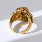 Кольцо «Перстень» лев, цвет чернёное золото, безразмерное - Фото 2