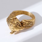 Кольцо "Перстень" орёл, цвет чернёное золото, безразмерное - фото 9841429