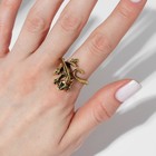 Кольцо «Перстень» хамелеон, цвет чернёное золото, безразмерное - фото 6642208