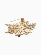 Брошь «Лист» кленовый осенний, цветная в золоте - Фото 3