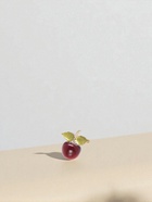 Брошь «Вишня» с листочками, красно-зелёная в золоте - Фото 5