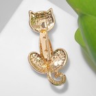 Брошь «Кошка» расписная, цвет белый в золоте - Фото 2