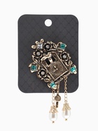 Брошь «Часы старинные», разноцветная в чернёном золоте  (артикул 7842253)  большой выбор товаров оптом и в розницу по низким ценам с доставкой