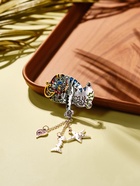 Брошь «Кот» сказочный, цветная в серебре - Фото 5