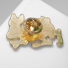 Значок «Цветочный заяц», белый в золоте 7842260