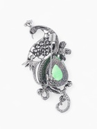 Брошь «Павлин» элегантный, цветная в чернёном серебре - Фото 2