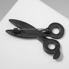 Брошь «Ножницы» роскошные, цвет чёрный в чёрном металле - Фото 2