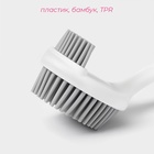 Щётка для посуды Доляна Meli, бамбуковая ручка, двухсторонняя, ворс TPR=1.8 см, 5×26.5 см - Фото 2