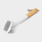 Щётка для посуды Доляна Meli, бамбуковая ручка, двухсторонняя, ворс TPR=1.8 см, 5×26.5 см - Фото 5