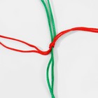 Браслет «Ель» с бусинкой, цвет красно-зелёный, 6 см - Фото 2