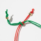 Браслет «Новогодний» ель с бусинкой, цвет красно-зелёный, 6 см - Фото 3