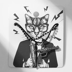 Кулоны "Неразлучники" пистолет и пуля, цвет чёрный в серо-серебряном, 45 см - фото 781503