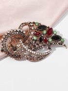 Брошь «1000 и 1 ночь» водоворот, цветная в чернёном золоте - фото 59998688