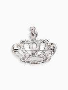 Брошь «Корона» монарха, цвет белый в серебре - Фото 2