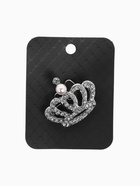 Брошь «Корона» монарха, цвет белый в серебре 7943779