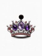 Брошь «Корона», готическая, фиолетовая в чернёном серебре - Фото 1
