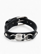 Браслет унисекс «Ремень» череп, цвет чёрный с серебром, 26 см - Фото 2