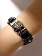 Браслет унисекс «Ремень» череп, цвет чёрный с серебром, 26 см - Фото 7