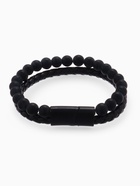 Браслет унисекс «Мощь» шарики, цвет чёрный с чёрным металлом, 21.5 см - Фото 1