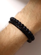 Браслет унисекс «Мощь» шарики, цвет чёрный с чёрным металлом, 21.5 см - Фото 4