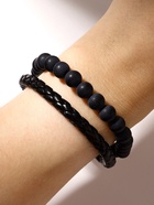 Браслет унисекс «Мощь» шарики, цвет чёрный с чёрным металлом, 21.5 см - Фото 9