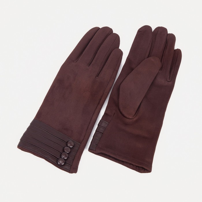 Перчатки женские, безразмерные, без утеплителя, цвет бордовый - Фото 1