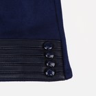 Перчатки жен 24*0,5*8,5, безразмерные, замша, без утеплителя, полосы/пуговки, синий, - фото 804919578