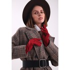 Перчатки женские, безразмерные, без утеплителя, цвет красный - Фото 4