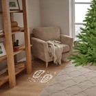 Наклейки на пол виниловые новогодние «Следы Деда Мороза», белые - Фото 4