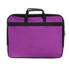 Папка с ручками текстильная А4, 365 х 290 х 30 мм, Calligrata, 1Ш41, "Офис", внешний/внутренний карман, фиолетовая - фото 21669875