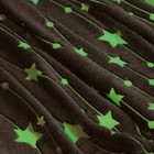 Плед светящийся в темноте Этель «Звездное небо» 180×200 см, корал-флис - Фото 4