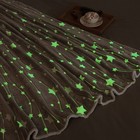 Плед светящийся в темноте Этель «Звездное небо» 200×220 см, корал-флис - Фото 2